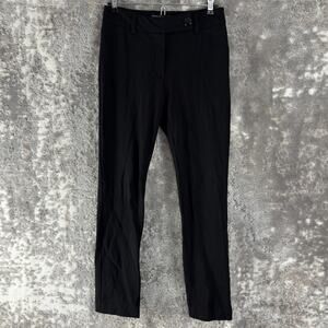 Peace of Cloth Size 0 Panticular Flat Front Stretch Straight Leg Pants Black Zip